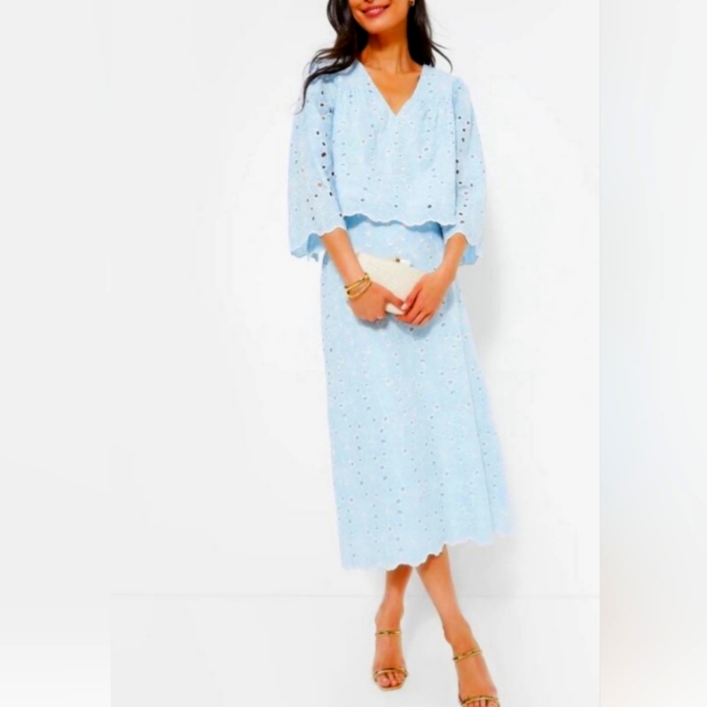 Chic Light Blue Eyelet 2 piece TUCKERNUCK